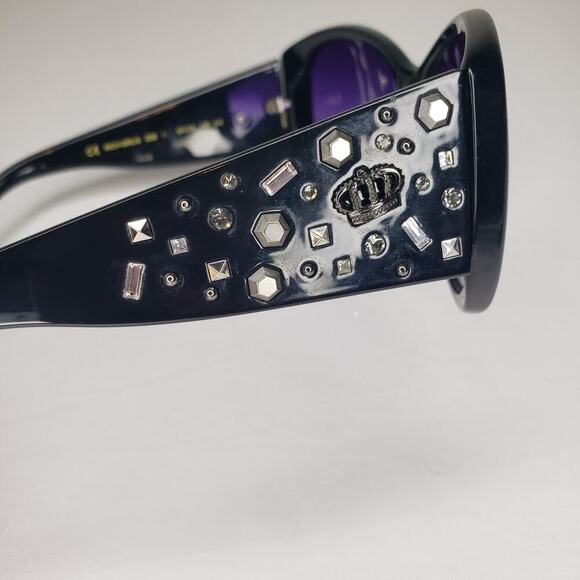 Y2K Juicy Couture Shades Rich Girls Rhinestone Black Sunglasses Limited Edition main image 6